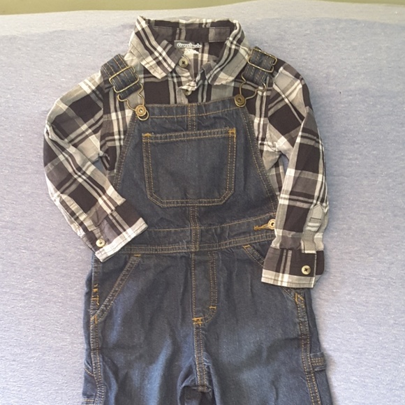 Wrangler Other - 🌹HP🌹 Wrangler Bibb overalls 2T, with 2 shirts